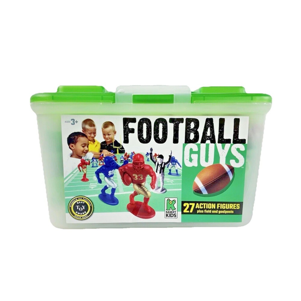 Kaskey Kids Football Guys Playset 30+ Pieces Figures Field Goal Post Complete